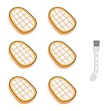 SHENGYIG 6 Stück Ersatzfilter für Philips Staubsauger, Kompatibel mit Speed Pro Max Modellen FC6822, FC6823, FC6827, FC6908, Inklusive Weißer Bürste