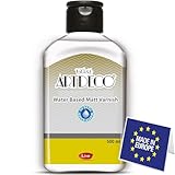 SMARTFARBEN ARTDECO Profi Mattlack für Acrylfarben Matt-Lack Firnis, 500ml Farbloser Klarlack, Vergilbt Nicht, Wasserbasis, Witterungsbeständig, Schutz, Überzugslack für durchgetrocknete Aufmalungen