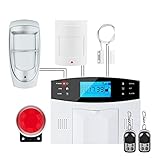 DIY-Alarmsystem für die Sicherheit zu Hause, G2B GSM Home Burnglar Security Alarm System unterstützt Sprachsprachen. Intercom HeiDIY-Einbruchalarm-Set(G2B Bundle G)