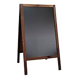 Aufsteller Kreidetafel Kundenstopper beidseitig aus Holz 90 x 51 cm