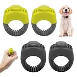 Puasok 4er Set Klicker Hund 19 mm & 21 mm, Clicker Hund & Klicker Katze Trainingsset mit Fingerring, Hundetraining Zubehör, Katzen Clicker Set für Hund, Katze & Pferd, praktischer Hundeklicker
