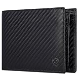 VON HEESEN Geldbörse Herren mit RFID Schutz I Geldbeutel für Männer I Münzbörse Portemonnaie Brieftasche Wallet Portmonee (Carbon-Schwarz)