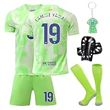 Pardofelis Trikot Fussball Jungen, Fußball Trikot Kinder Football Trainingsshirt Jersey, Fussball Trikot mit T-Shirt Shorts Socken und Schienbeinschoner Set (Grün, 24)