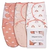 GLLQUEN BABY Swaddles Pucksack Baby 0-3 Monate,100% Bio-Baumwolle Baby Schlafsäcke für Neugeborene,Oeko-tex100 Schlafsack für Kleinkinder,Unisex 3er Pack Wickel