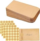 qingmeng Samentütchen, 100 Stück Papiertüten Klein Braun, 6x10cm Saatgut Aufbewahrung, Mini Kraftpapier Tüten zum Befüllen Verpackungstüten Umschläge Geschenktüten Bonbons Süßigkeiten Adventskalender