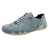 BarfußSchuhe Herren extra weit mit Obermaterial aus Leder Sportlich Freizeitschuhe Orthopädische Turnschuhe Bequeme Laufschuhe Leichte Arbeitsschuhe knöchelhoch Wanderschuhe Outdoorschuhe Sneaker