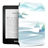 Hülle Für Amazon Kindle Paperwhite 2012 Bis 2017 (6,0 Zoll), Pu-Leder, Ultradünn, Magnetisch, Schlaf-/Wach-Funktion, Holster-Flip-Cover – Landschaftsmalerei Im Chinesischen Stil