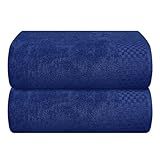 MALLONI Home Baumwolle 2er-Pack übergroße Badetücher 100 x 150 cm, große Badetücher, Ultra saugfähig, kompakt, schnell trocknendes und leichtes Handtuch - Marineblau