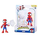 Marvel Spidey und Seine Super-Freunde – Spidey Actionfigur 7,6 cm beweglich – Mit abnehmbarem Netz-Zubehör – Seriengetreues Design – Superhelden-Spielzeug ab 3 Jahre