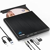 NOLYTH Bluray Laufwerk Extern, Externes Blu Ray Laufwerk Bluray Brenner Extern mit 1 Audio 2 USB Slots, USB C Externe Blu-ray Laufwerke Bluray Player für Laptop Mac PC Windows MacBook