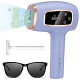 Rodzon IPL Geräte Haarentfernung Laser für Männer und Frauen, 999,999 Lichtimpulse Laser Haarentfernung mit 5 Energiestufen, Epilierer Damen für Achseln, Gesicht, Bikini (Lila)