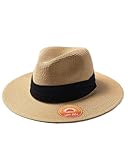 FURTALK Unisex Panamahut Breite Krempe Sonnenhut für Herren und Damen Strandhut UV-Schutz Sommerhut Verstellbare Strohhut