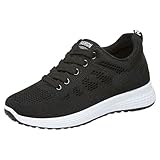 Laufschuhe Damen Slip On Sneakers Walkingschuhe Sportschuhe Schnürsenkel Turnschuhe Tennisschuhe Hallenschuhe Fitnesssschuhe Leichtgewichts Bequeme Joggingschuhe