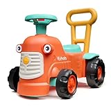 FALK - Rutschauto Vintage Traktor Kubota mit ergonomischer Stange zur Gehhilfe – ab 12 Monaten – 90% recycelter Kunststoff 960