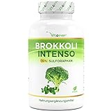Brokkoli Extrakt - 180 Kapseln - Hochdosiert mit 1220 mg pro Tagesdosis - Premium: 10% Sulforaphan + schwarzer Pfeffer Extrakt - Vegan - Laborgeprüft