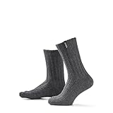 LK Trend & Style Graue Schafwollsocken SILVER CLOUD Männersocke, mittellang, atmungsaktiv