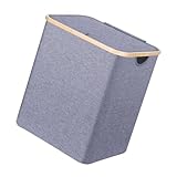 VICASKY Faltbarer Wäschekorb aus Bambusgeflecht Großer Wäscheständer Wäschesammler für Haushalt Vielseitiger Aufbewahrungskorb für Kleidung