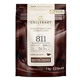 Callebaut Receipe No. 811 Kuvertüre Callets, Zartbitterschokolade, 54,5% Kakao, 1000 g