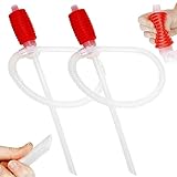 Suuwwn Handpumpe Umfülllpumpe Ölpumpe Absaugpumpe mit Siphon,2Pcs Universal Benzinpumpe Hand Kraftstoff Umfüllpumpe Öl Absaugpumpe Siphon Pumpe für Benzin Auto Wasser Öl Flüssigkeit