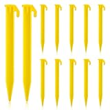 Nogeqi 12 Stück Kunststoff Zeltheringe 14,6cm Erdnägel für Camping, Hering Plastik Zelt Stakes Heringe Zelt Stark Zeltnägel, Tent Pegs für Strand, Camping, Garten, Outdoor