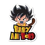 Baby on board aufkleber auto Manga & Anime DBZ 13x18cm leicht zu klebender Vinyl-Aufkleber für Baby an Bord, Baby on Board Autoaufkleber (Farbe)