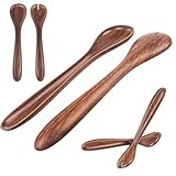 KADAX Salatbesteck Set aus Kunststoff, 30 x 7 cm, Elegantes Servierbesteck, 2-Teilige Salatgarnitur, Praktische Servierlöffel & Salatgabel (Braun 2 Stück)