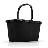 reisenthel carrybag in Schwarz – Stabiler Einkaufskorb mit viel Stauraum und praktischer Innentasche – Elegantes und wasserabweisendes Design