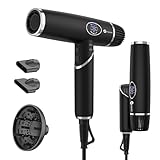 Slopehill Ionen Haartrockner 2000W Professionell - Leiser Föhn mit 110.000 RPM Bürstenlosem Motor, Leicht & Faltbar für Reisen, Diffusor, LCD-Display, Ideal für Lange Haare und Glänzendes Haar