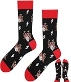 TODO Lustige E-Gitarre Socken mit Schlagzeug Motiv ELEKTROGITARRE Schlagzeug Socken Herren Rockband 43-46