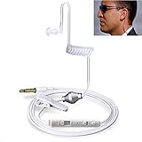 VBESTLIFE 3.5MM Anti-Strahlungs-Ohrhörer, Einohr-Luftschlauch-Kopfhörer Einseitige Rolle Eingebautes Mikrofon-Stereo-Headset