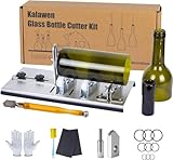 Kalawen Flaschenschneider 5 Verstellbares Rad Glasschneider für Flaschen Set Edelstahl Bottle Cutter DIY-Werkzeug zum Schneiden von runden Flaschen und Flaschenhals