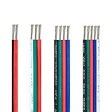 Shupiquant Silikonkabel,Litzenkabel,Kabel 10m-elektrisches Kabel 2 Pin / 3Pin / 4pin / 5pin Kabel 22/20 / 18AWG PVC-Kabel Elektrischer Draht verzinnt Kupferdraht(10m 3pin 20AWG Wire)