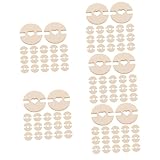 OSALADI 5 Sätze Liebesknopfverschluss Pom Stichworte Gold Schnappbäder Hüte Werkzeug Hutbommelverschluss Verschluss Zur Hutherstellung Strickmützenverschluss Holz Beige 50 Stück * 5