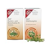 H&S Hustentee N und H&S Erkältungstee: Tee-Bundle mit Fenchel, Thymian, Holunder- und Lindenblüten zur Unterstützung bei Erkältungen und Husten, 2 x 20 Beutel