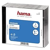 Hama CD-Leerhülle, Standard, 5er-Pack, transparent/schwarz