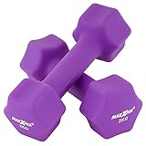 MAXXIVA Hantelset Neopren Kurzhanteln 2 x 2.0 kg Fitnesshanteln Krafttraining Workout Homegym
