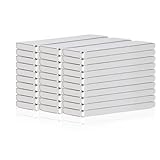 Neodym-Magnete 40x10x3mm Leistungsstarke quadratische Magnete 30 Stück Rechteck Ziegelstein für Whiteboard Kühlschrank Handwerk Magnettafel und Büro Pinnwand
