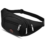 Bauchtasche für Damen und Herren Gürteltasche Hüfttasche Outdoor Groß Handytasche Sport Wasserdicht Laufgürtel Umhängetasche Geldgürtel für Camping Wandern Fitness Fahrrad Reisen Jagd