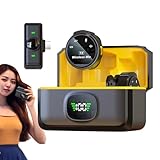 Drahtloses Lavalier-Mikrofon,Lavalier-Mikrofon | Magnetisches Kabelloses Ansteckmikrofon, 50 M Übertragung,Ansteckmikrofon, Telefonmikrofonsystem, 8 Stunden Akkulaufzeit Camcorder-Interviews