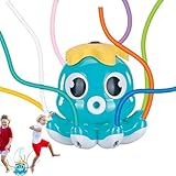 Sprokler Wasserspielzeug für Kinder – Wasserspielzeug | Octopus Yard | Sommerspaß mit 8 Wasserrohren im Freien Garten Spielzeug für Kinder ab 3 Kindern Fisch