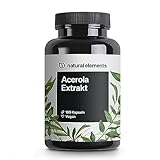 Acerola Extrakt mit Vitamin C – hochdosiert, vegan – 180 Kapseln für 6 Monate – 660mg Acerola Extrakt & 165 mg Vitamin C pro Kapsel – ohne unerwünschte Zusätze
