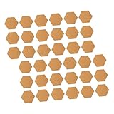 Gogogmee 120 Stück Teiliges Selbstklebendes Sechseckiges Korkplatten Zuschneidbare und Beschreibbare Korkpads aus Naturkork Nachhaltige Mini pinnwand für DIY deko Tischschutz und Kreative