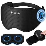 MUSICOZY Bluetooth-Augenmaske, schwarz, mit 2 Innenkissen