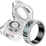 findtime Smart Ring Touch Fitness Ring Tracker Smartringe für Herren Damen Smartring Android iOS Schlaftracker Schrittzähler Herzfrequnz SpO2 Wasserdicht Scrolling Ring Aktivitätstracker Zeit