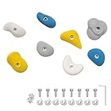 MAMOI® Klettergriffe Set, Klettersteine für die Wand, Indoor und Outdoor Klettergriffe, Klettergriffe für Kinder, Bouldergriffe, Set mit Montagematerial, hergestellt in der EU