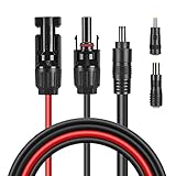 Thlevel Solarstecker auf DC 8mm / 5,5x2,1mm 4,0x1,7mm Solarladekabel Solarzellen Stecker Photovoltaik Adapterkabel Kabelstecker Steckverbinder 1,8m 16AWG für und Solargenerator