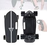 Pnpaea Komplettes Longboard-Skateboard,Hochleistungs-Elektro-Skateboard,Mit Fernbedienung,FüR Alle Altersgruppen Black-15kmRange