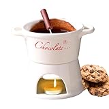 Schokoladenfondue Set, Schmelztopf Für Schokolade Und Käse, 300ml Keramik Schokofondue Mit Teelichthalter, Schoko Fondueset Schokofondue Käsefondue Fondue Schmelztiegel Mit Gabeln, Dessert-Dipschale