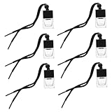 JUMPLAWN 6 Stück Auto Duftdiffusoren Nachfüllbare Duftflaschen für Rückspiegel Hochwertiges Design für Auto Büro und Zuhause