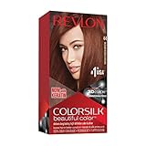 Revlon Permanente Haarfarbe, Permanentes Haarfärbemittel, Colorsilk mit 100 % Grauabdeckung, Ammoniakfrei, Keratin und Aminosäuren, 44 Mittleres Rotbraun